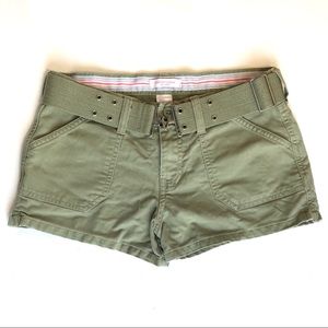 Abercrombie Olive Shorts w belt. Size 14 girls
